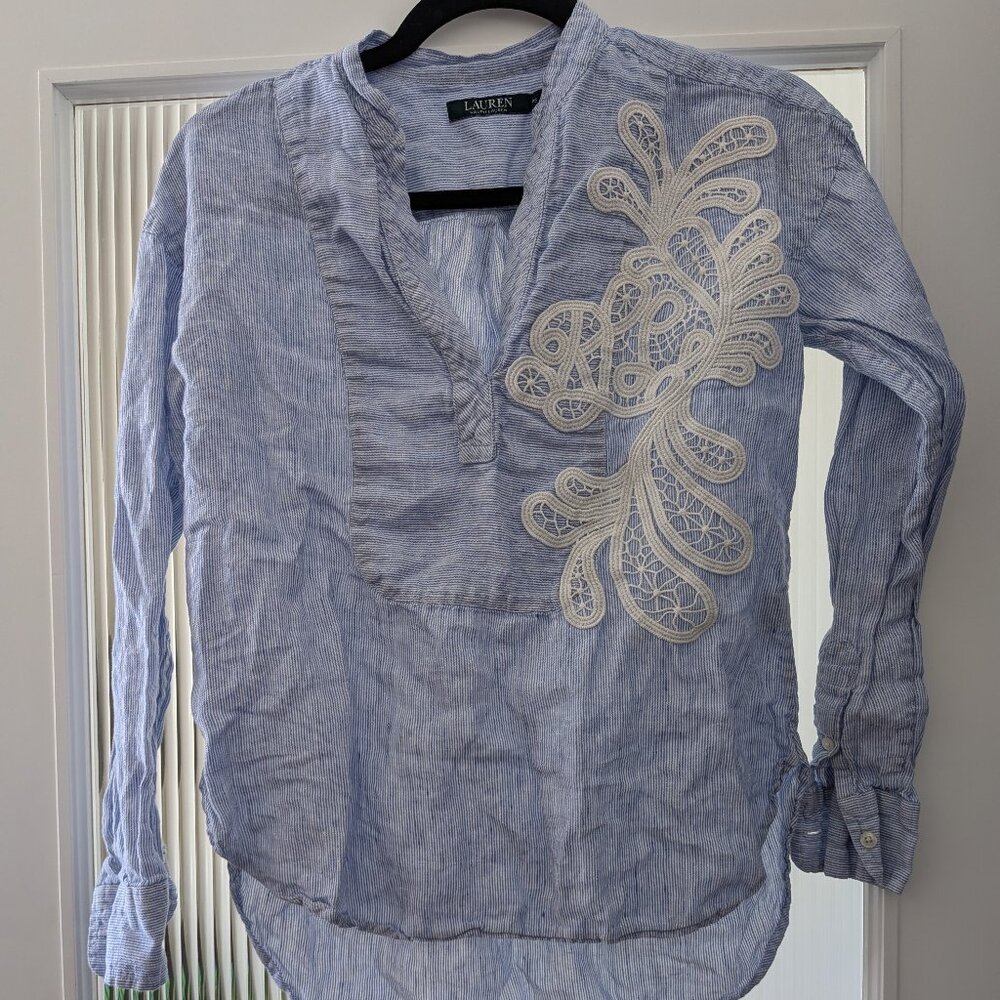 Ralph Lauren embroidered top size PS